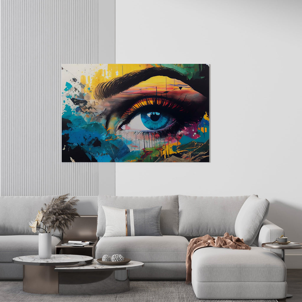 Graffiti Eye Print | Canvas wall art print by Wall Nostalgia. FREE SHIPPING on all orders. Custom Canvas Prints, Made in Calgary, Canada, Large canvas prints, framed canvas prints, Graffiti Print Eye Canvas Wall Art, Graffiti print, Graffiti canvas, Graffiti wall art, Graffiti canvas art, Graffiti canvas wall art print