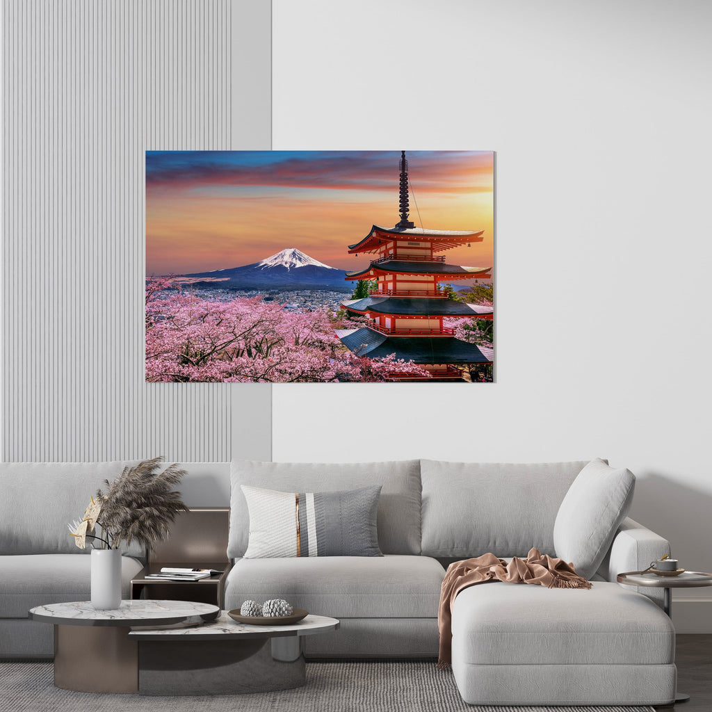 Mount Fuji Print | Canvas wall art print by Wall Nostalgia. FREE SHIPPING on all orders. Custom Canvas Prints, Made in Calgary, Canada | Large canvas prints, framed canvas prints, Mount Fuji Print Canvas Wall Art | Japan print, Mount Fuji wall art, Mount fuji canvas, Mt fuji print, Mt fuji wall art, Japan canvas art