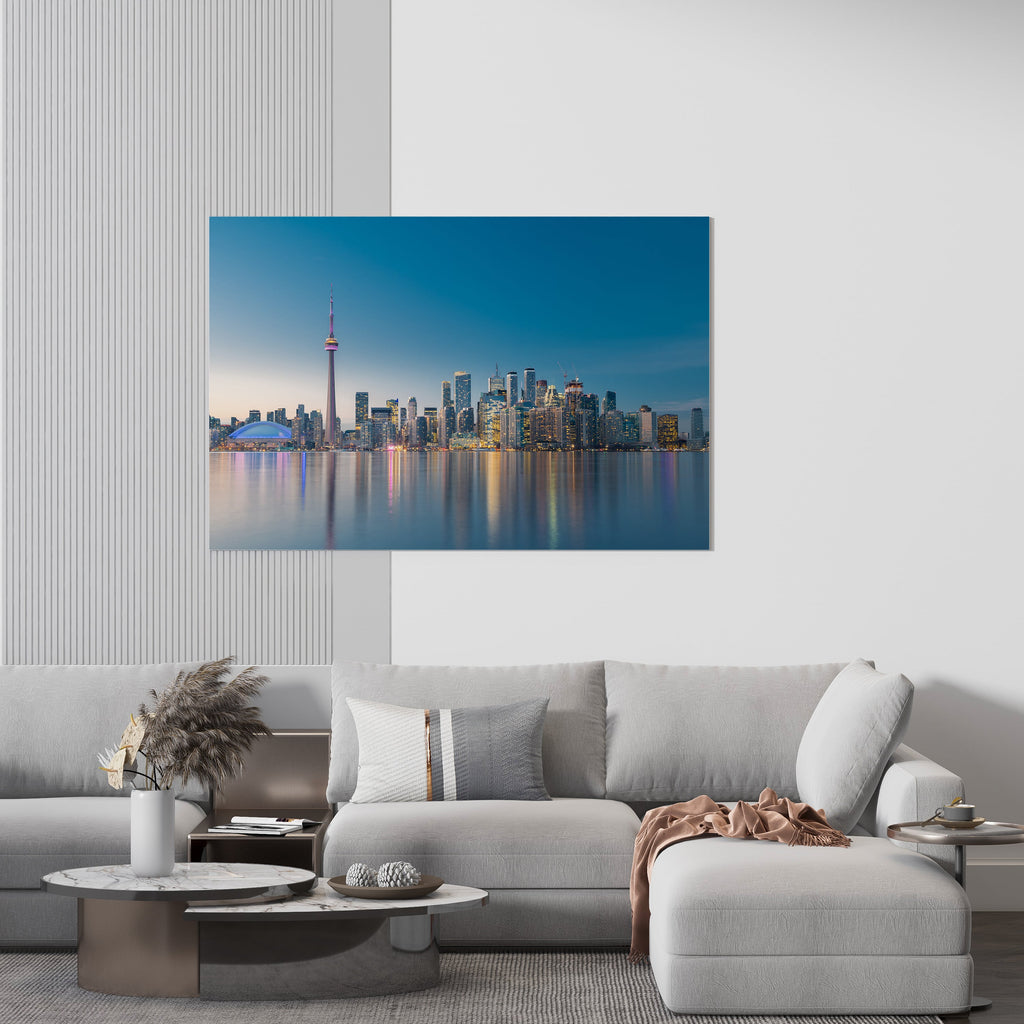 Toronto Print | Canvas wall art print by Wall Nostalgia. FREE SHIPPING on all orders. Custom Canvas Prints, Made in Calgary, Canada | Large canvas prints, framed canvas prints, Toronto print | Toronto canvas, Toronto poster, Toronto art print, Toronto wall art, City prints, Toronto skyline canvas print, Canvas art 